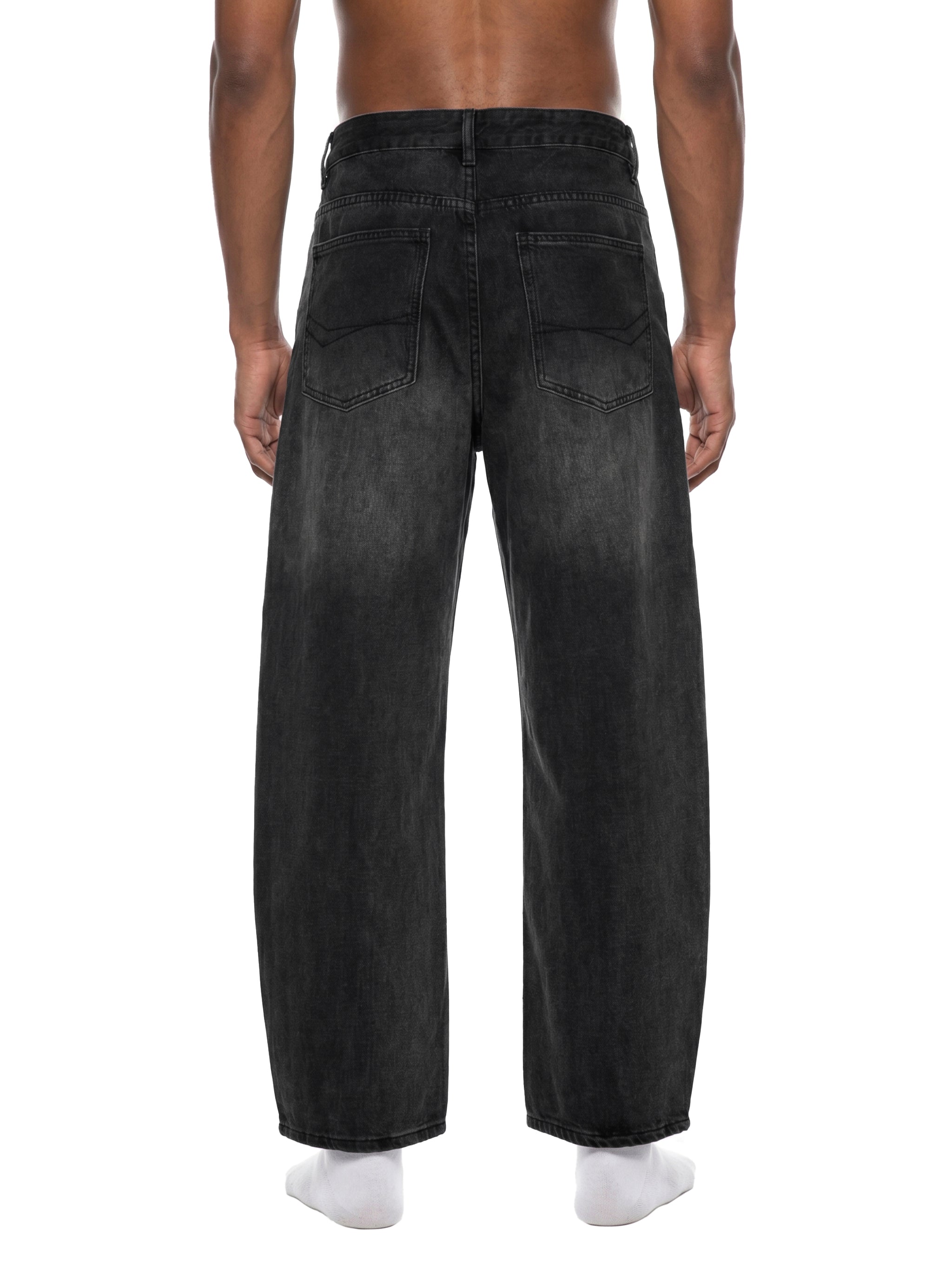 Men's Sunfade Vintage Wash Barrel Leg Jeans