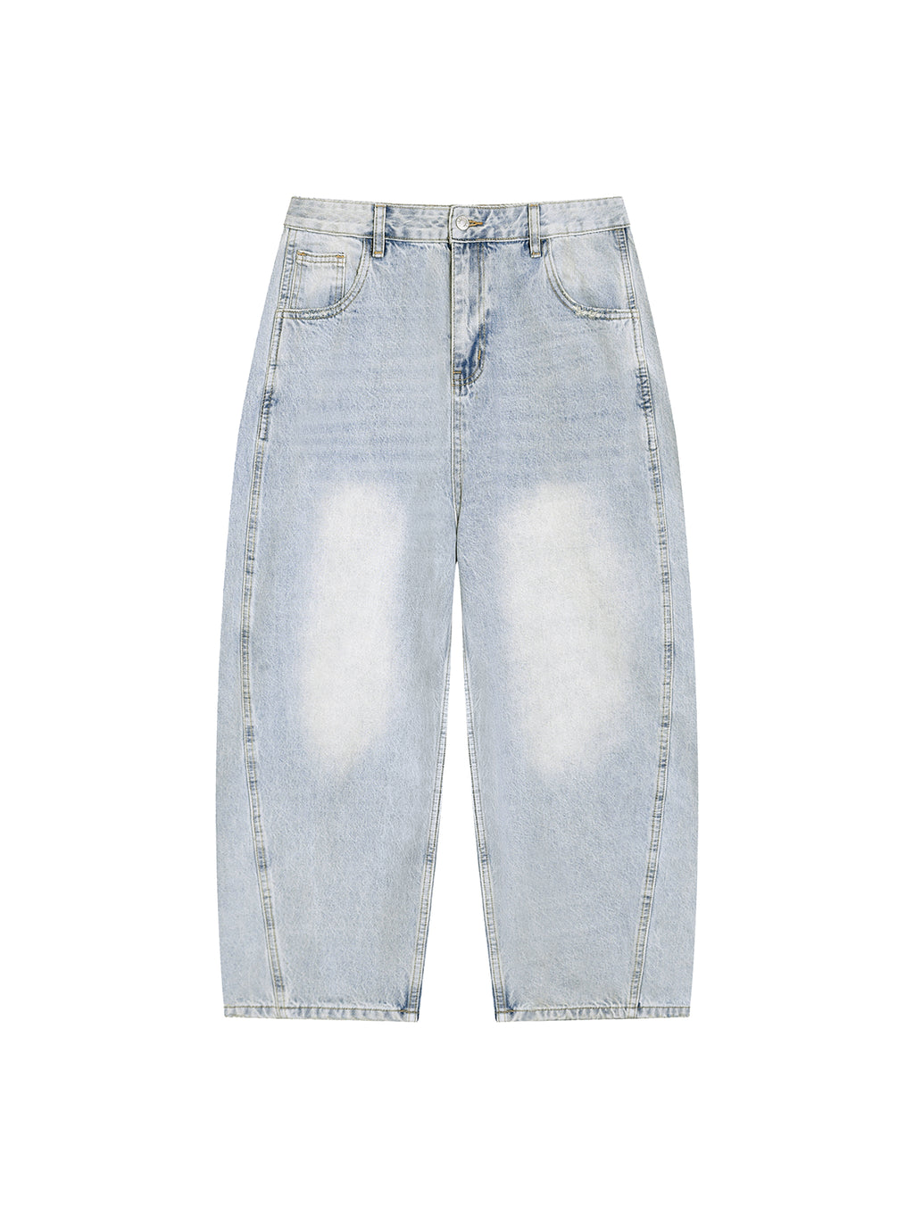 Men's Vintage Wash Sunfade Barrel Leg Jeans