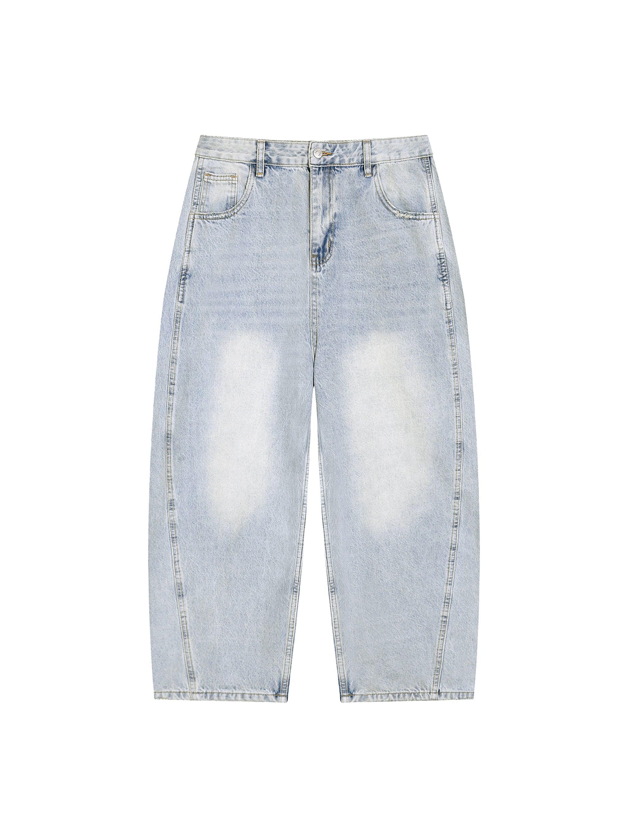 Men's Vintage Wash Sunfade Barrel Leg Jeans