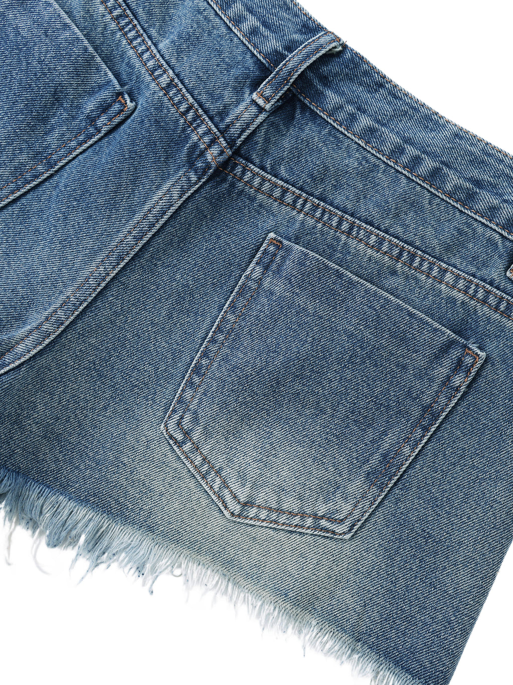 Women's Vintage Wash Raw Hem Denim Shorts