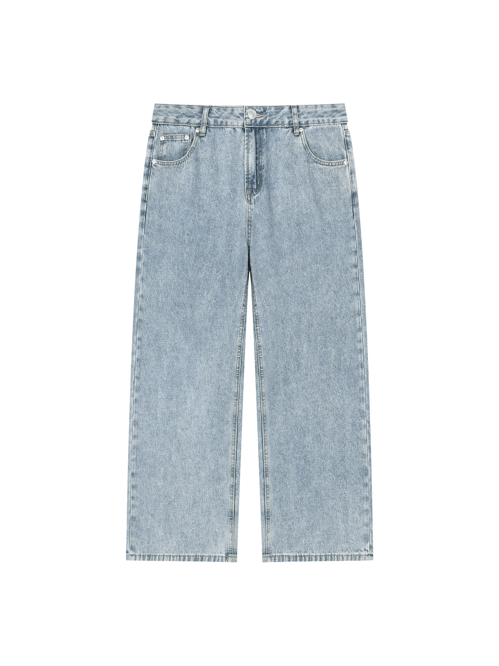 Unisex Vintage Wash Straight Leg Jeans