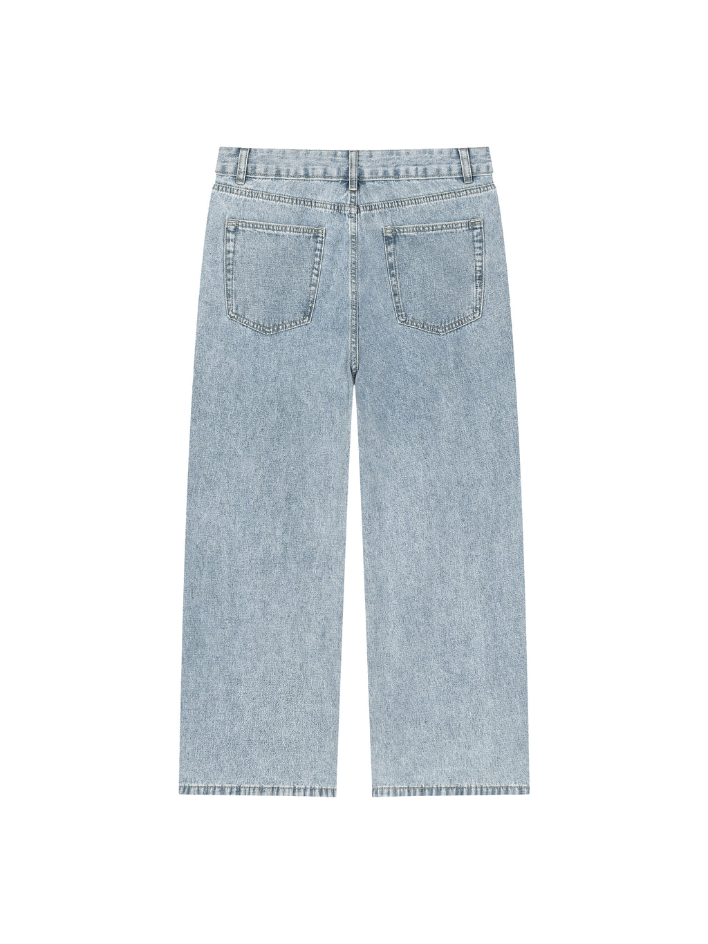 Unisex Vintage Wash Straight Leg Jeans