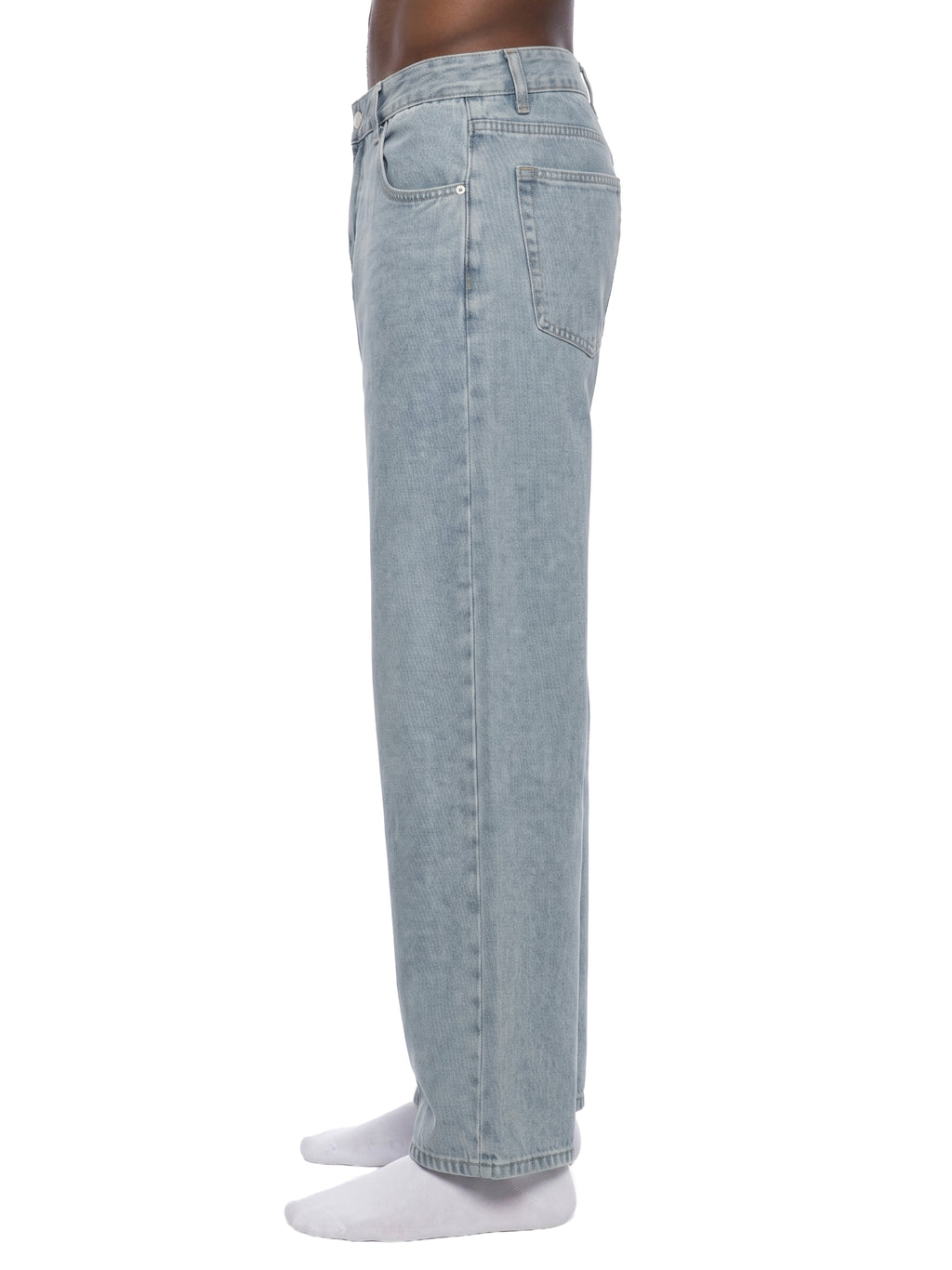 Unisex Vintage Wash Straight Leg Jeans