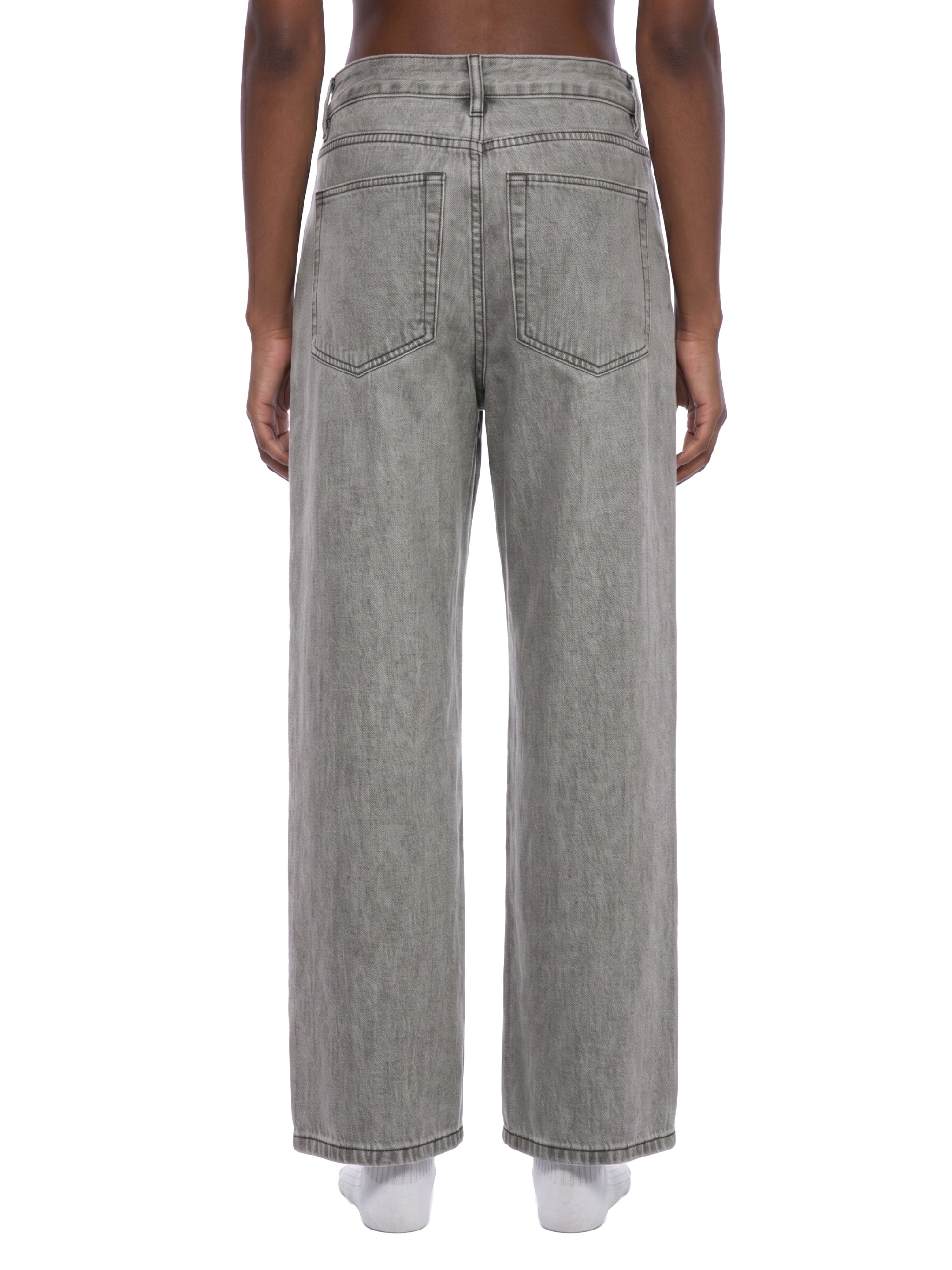 Unisex Vintage Wash Straight Leg Jeans