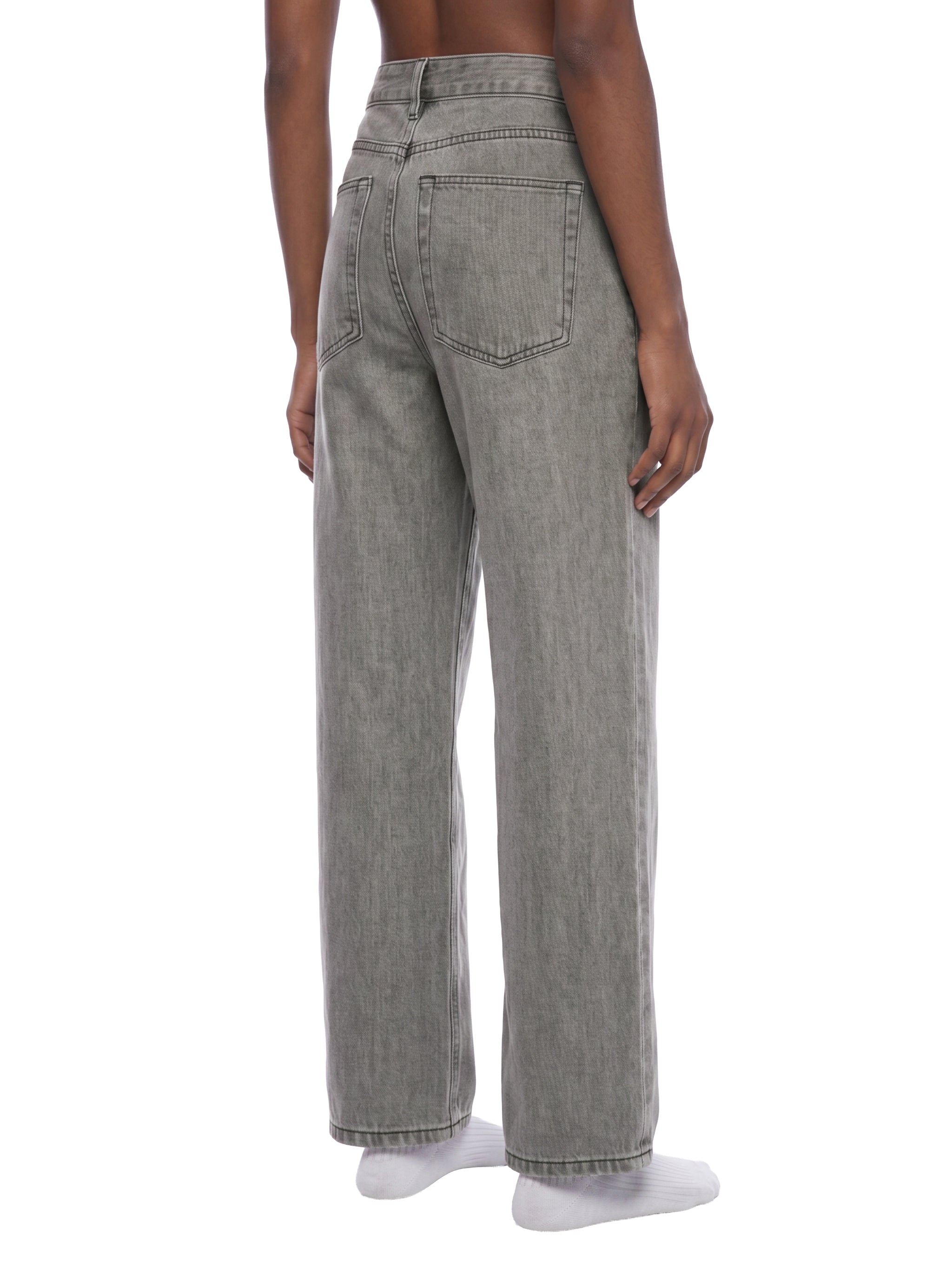 Unisex Vintage Wash Straight Leg Jeans