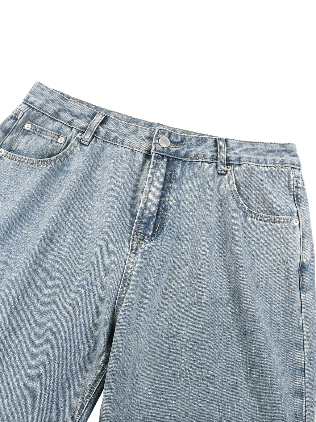 Unisex Vintage Wash Straight Leg Jeans
