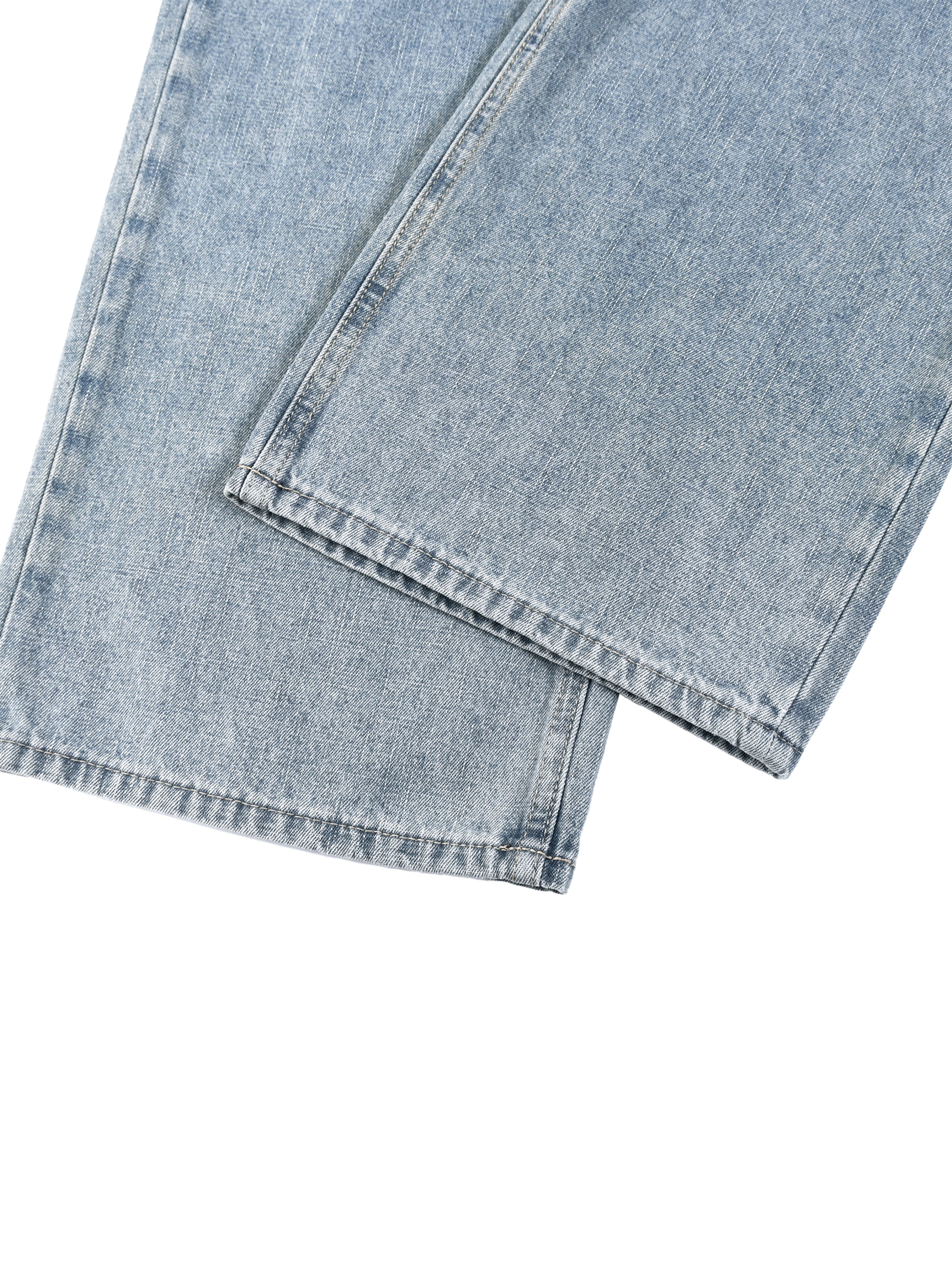 Unisex Vintage Wash Straight Leg Jeans