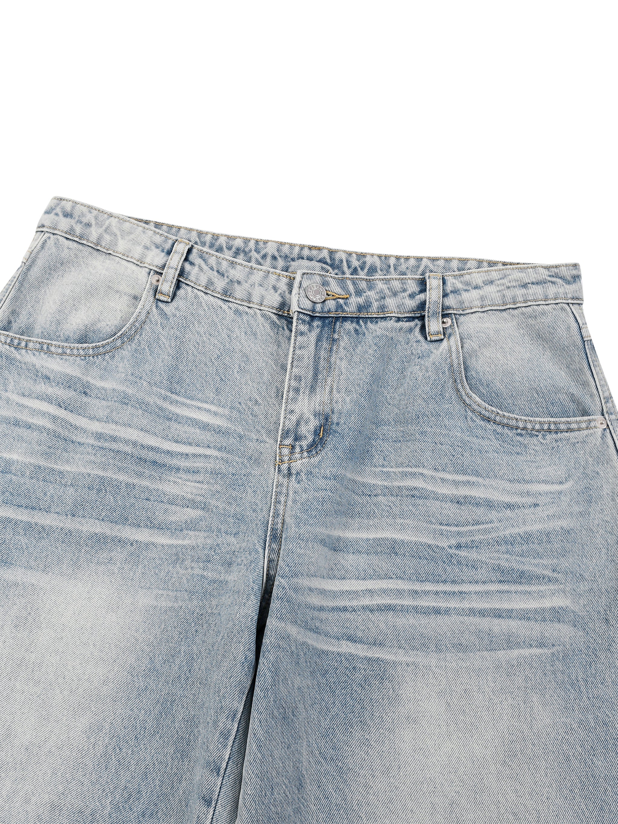 Men’s Enzyme Wash Wide Leg Jeans
