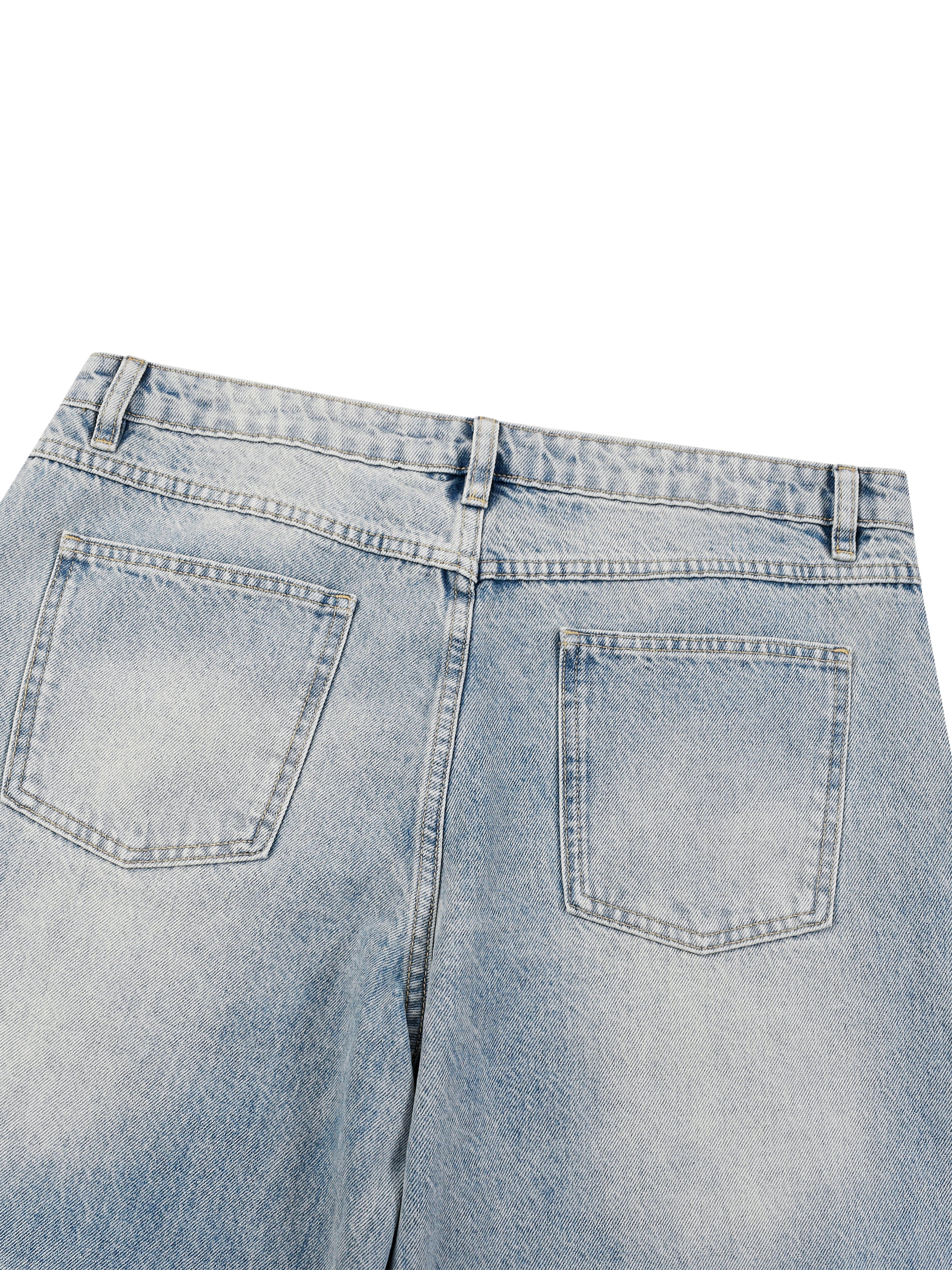 Men’s Enzyme Wash Wide Leg Jeans