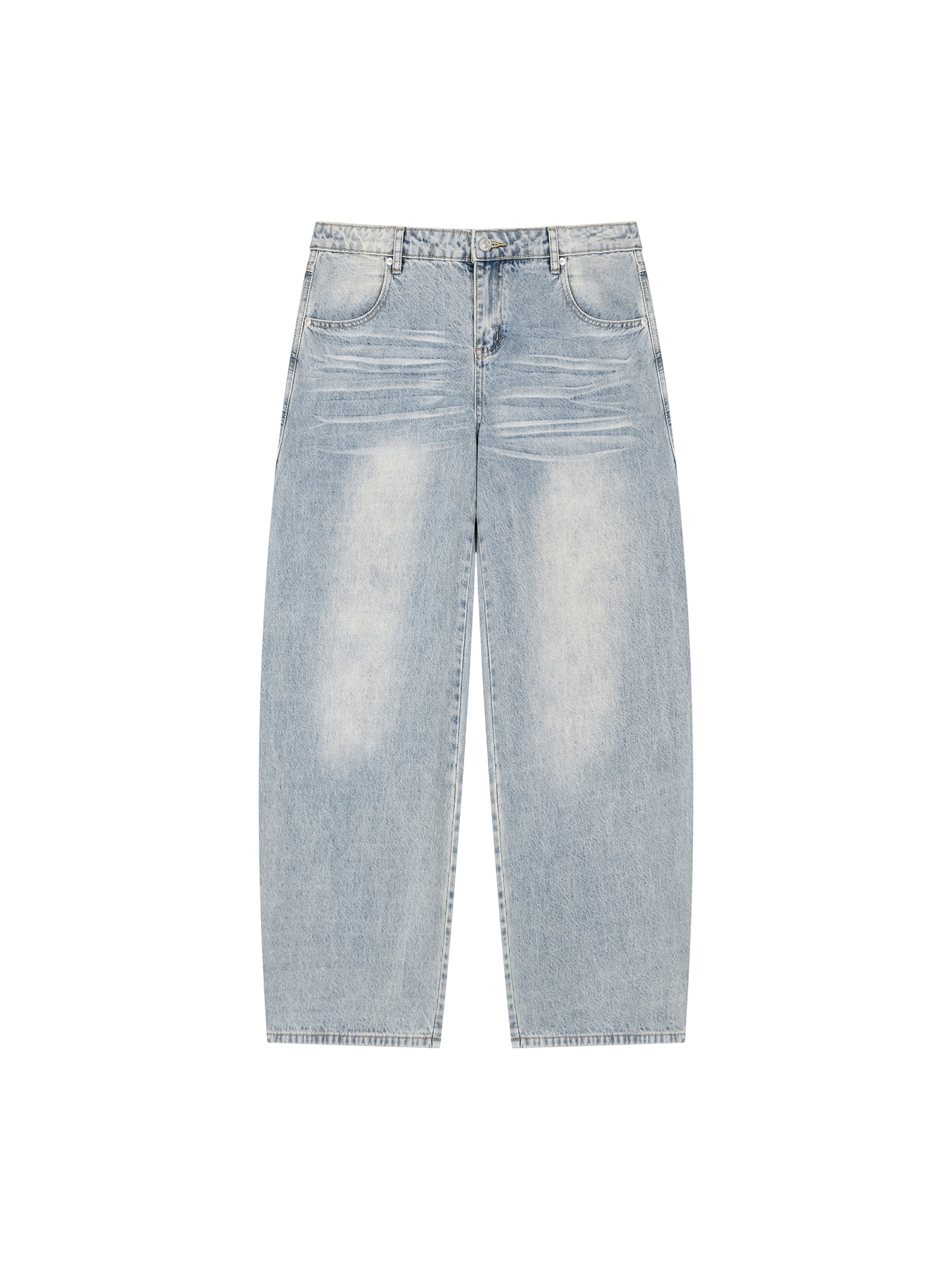 Men’s Enzyme Wash Wide Leg Jeans