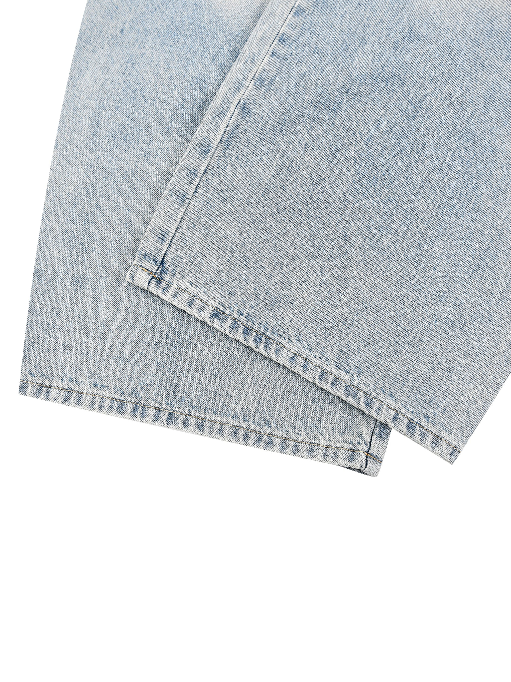 Men’s Enzyme Wash Wide Leg Jeans