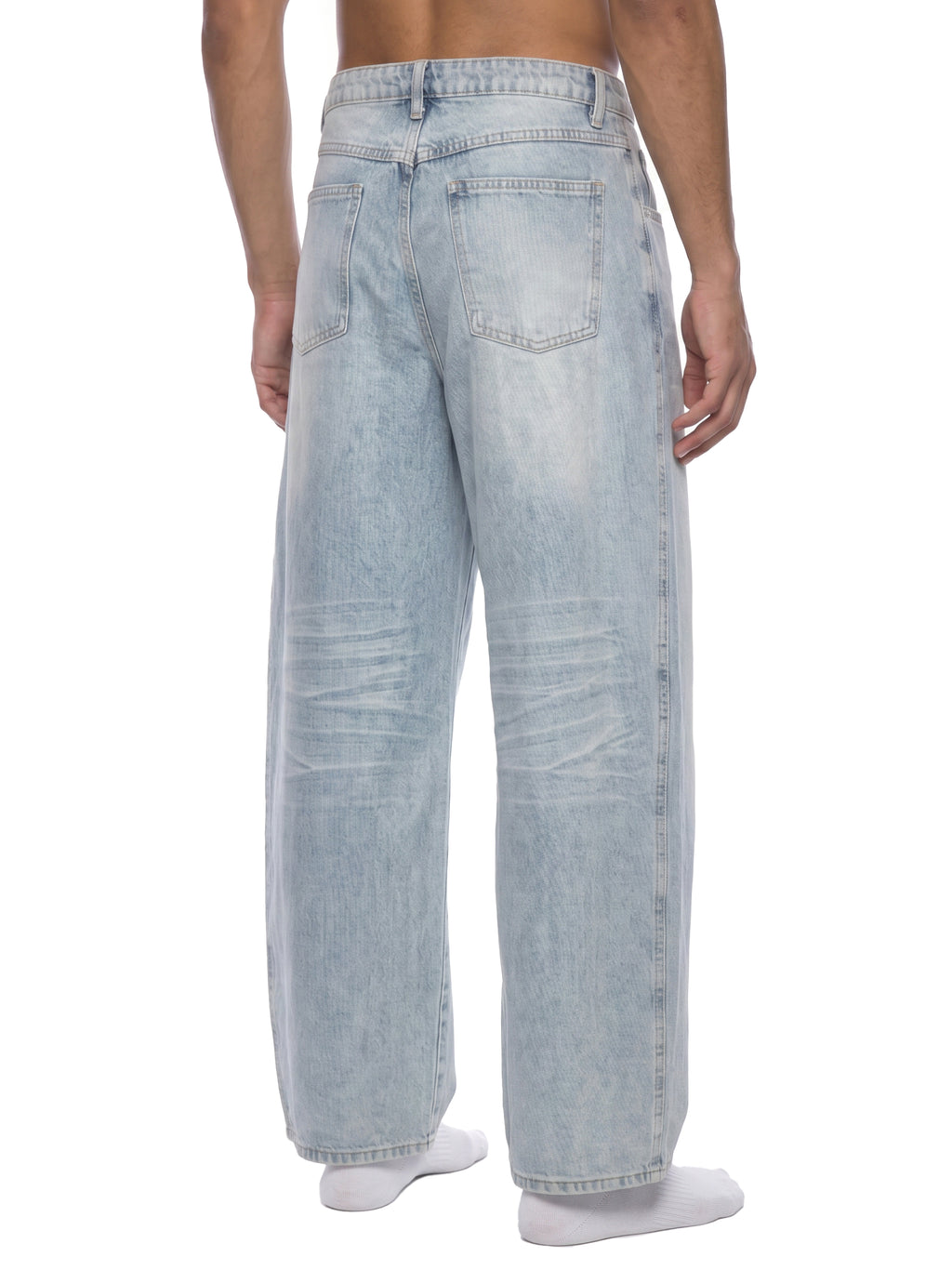 Men’s Enzyme Wash Wide Leg Jeans