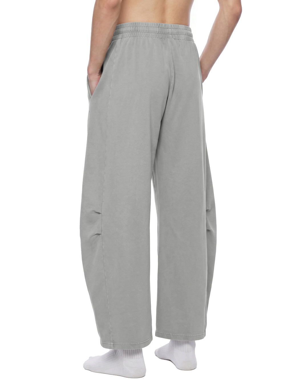 Unisex Mineral Wash Barrel Leg Pants