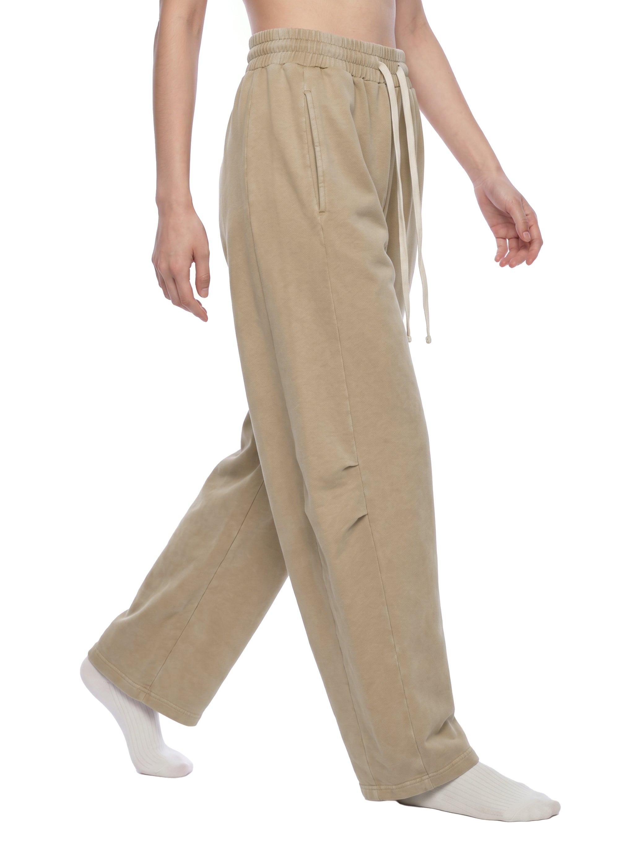 Unisex Mineral Wash Barrel Leg Pants
