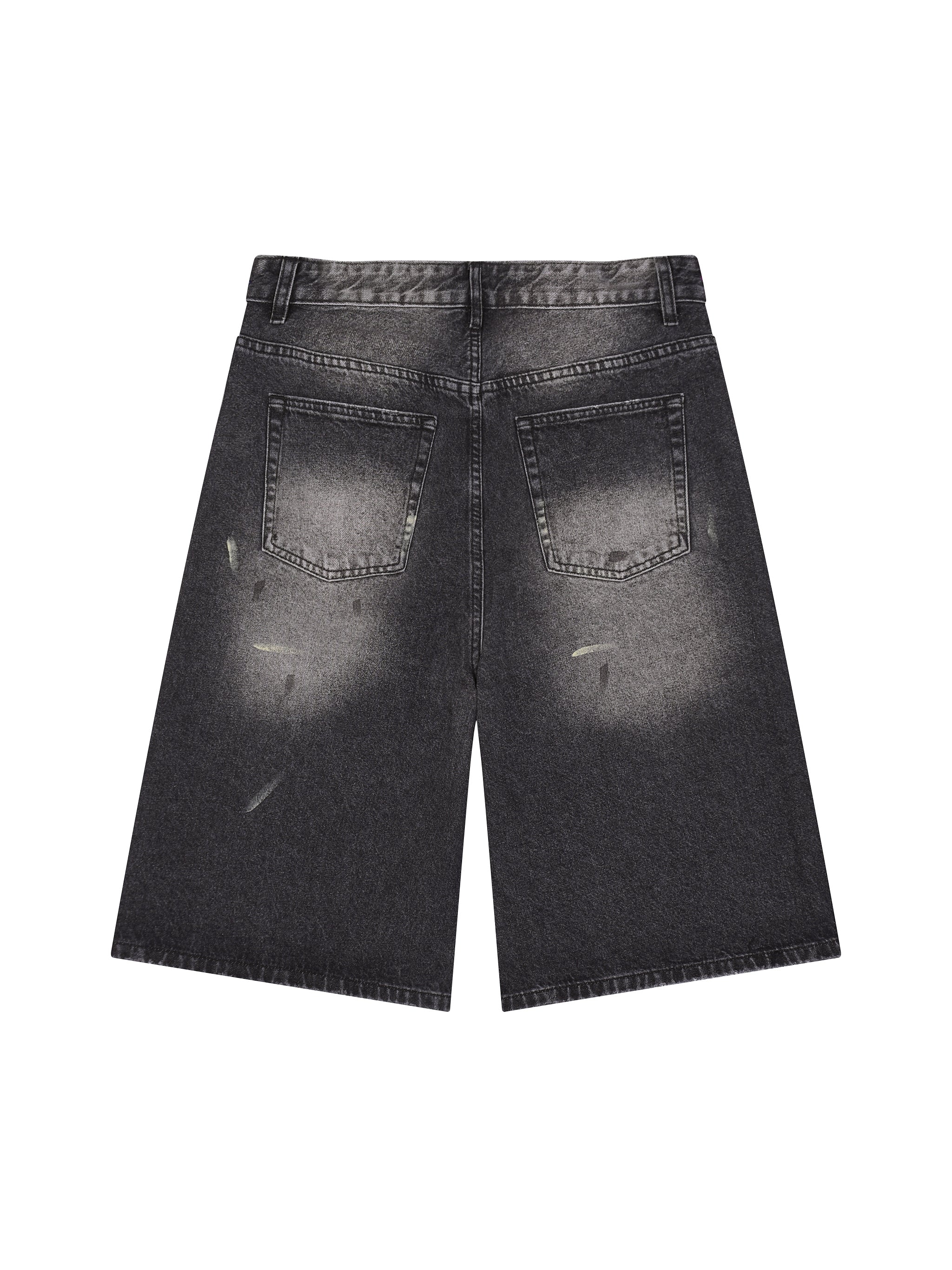 Men’s Vintage Wash Wide Leg Denim Shorts