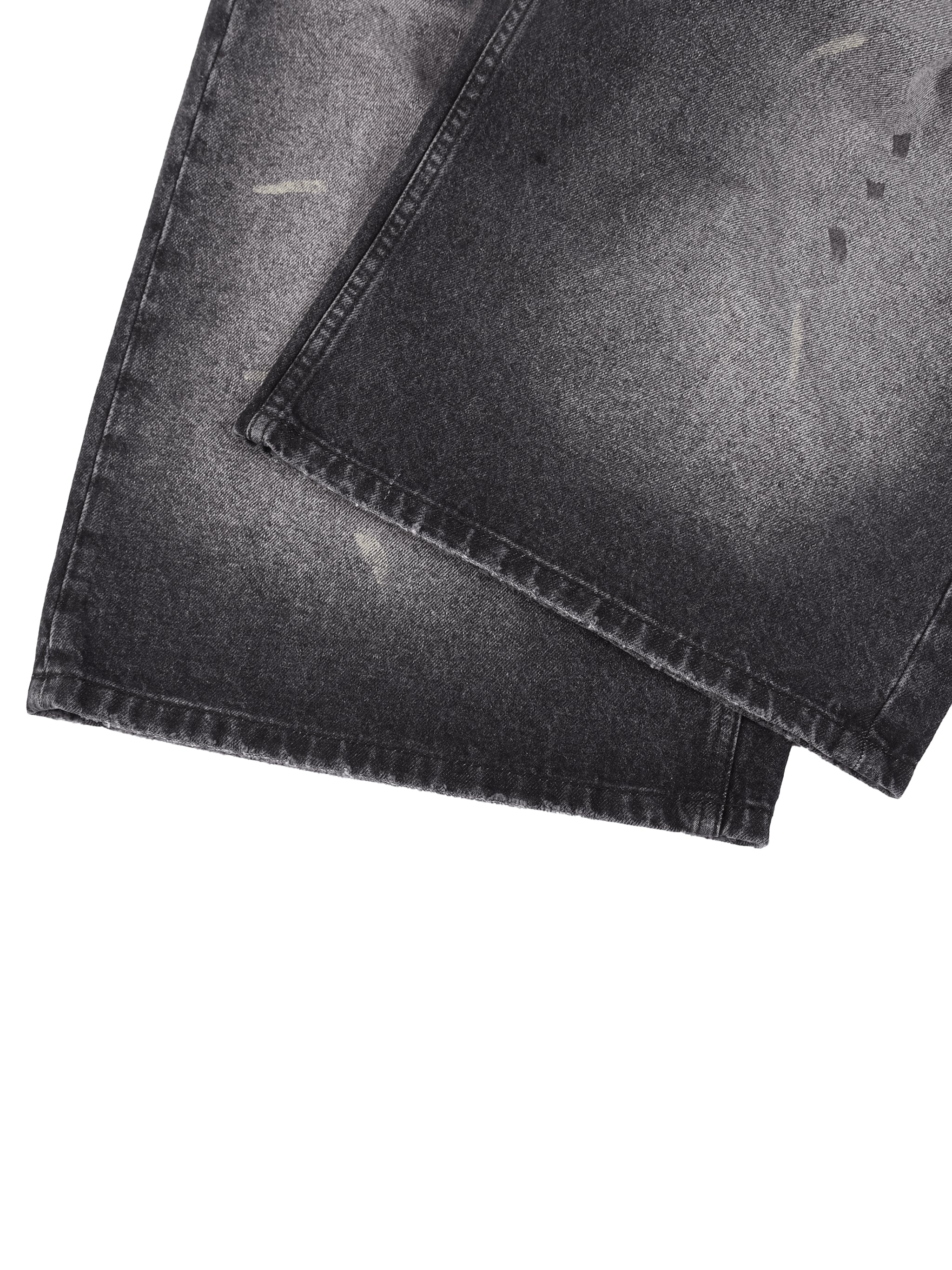 Men’s Vintage Wash Wide Leg Denim Shorts