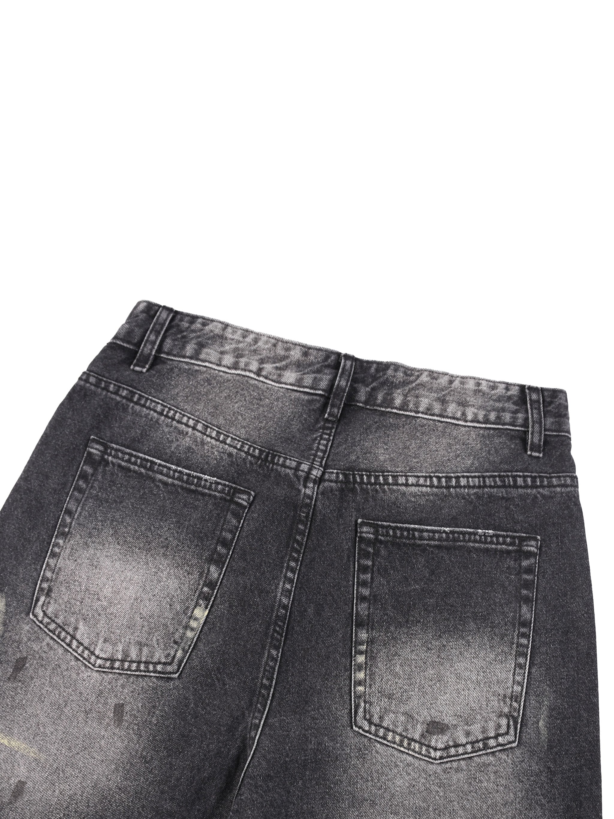 Men’s Vintage Wash Wide Leg Denim Shorts