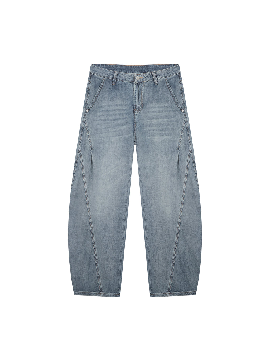 Men's Vintage Wash Barrel Leg Jeans