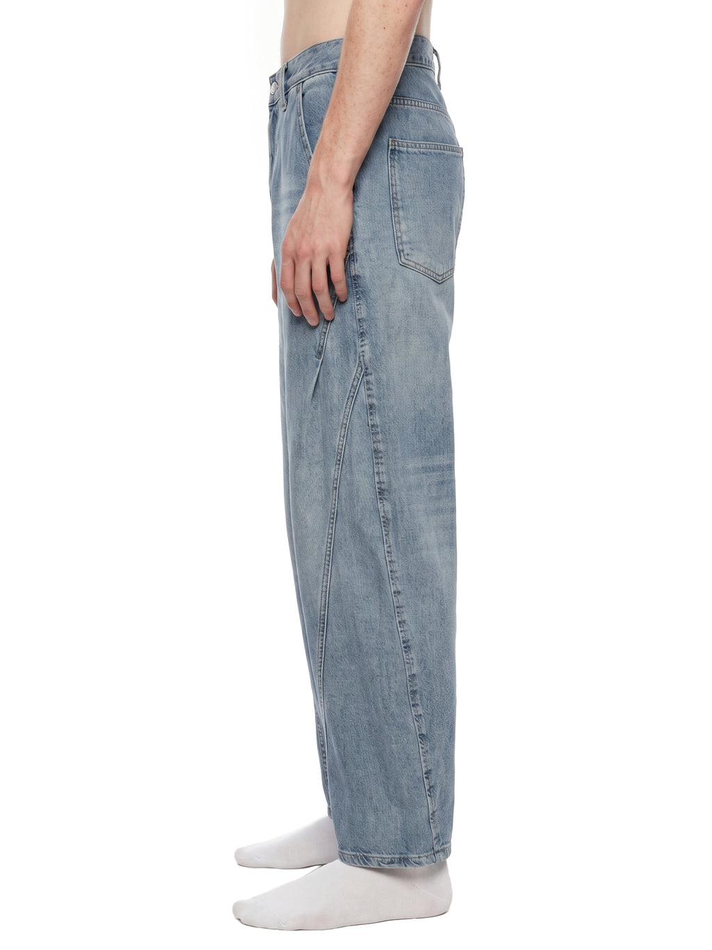 Men's Vintage Wash Barrel Leg Jeans