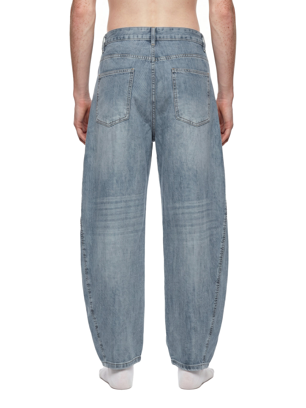 Men's Vintage Wash Barrel Leg Jeans