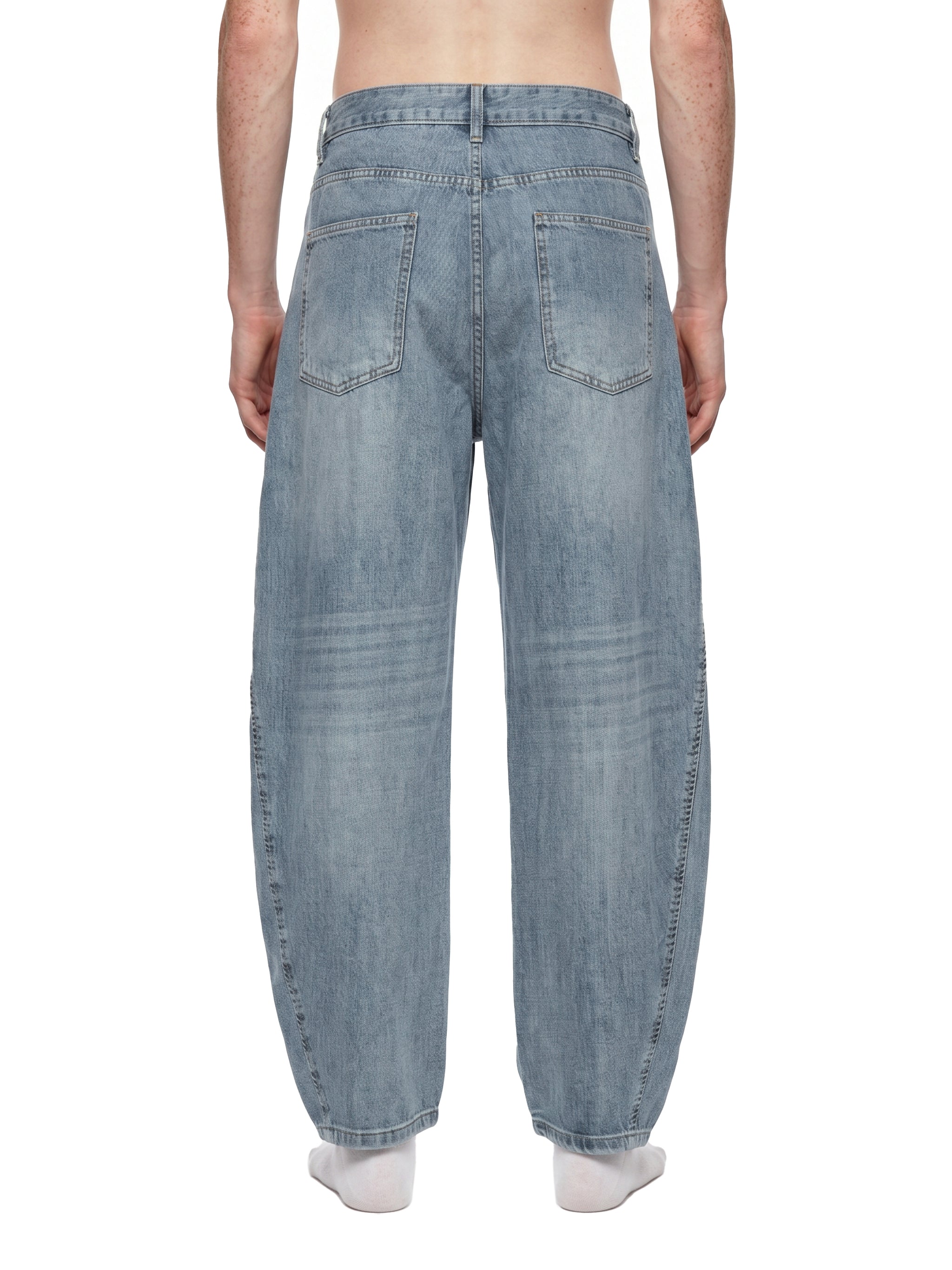 Men's Vintage Wash Barrel Leg Jeans