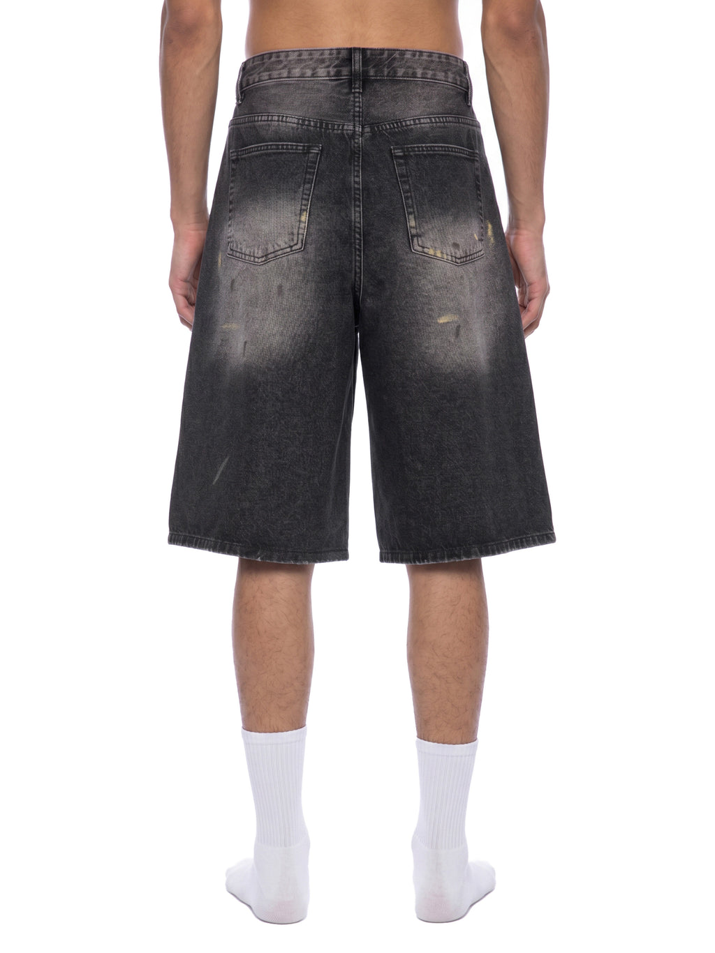 Men’s Vintage Wash Wide Leg Denim Shorts