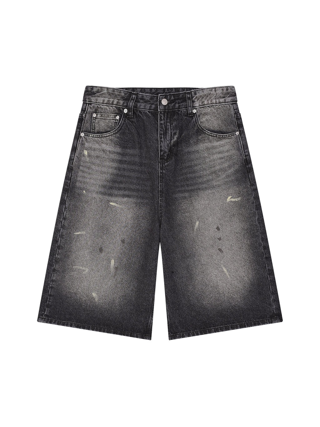 Men’s Vintage Wash Wide Leg Denim Shorts