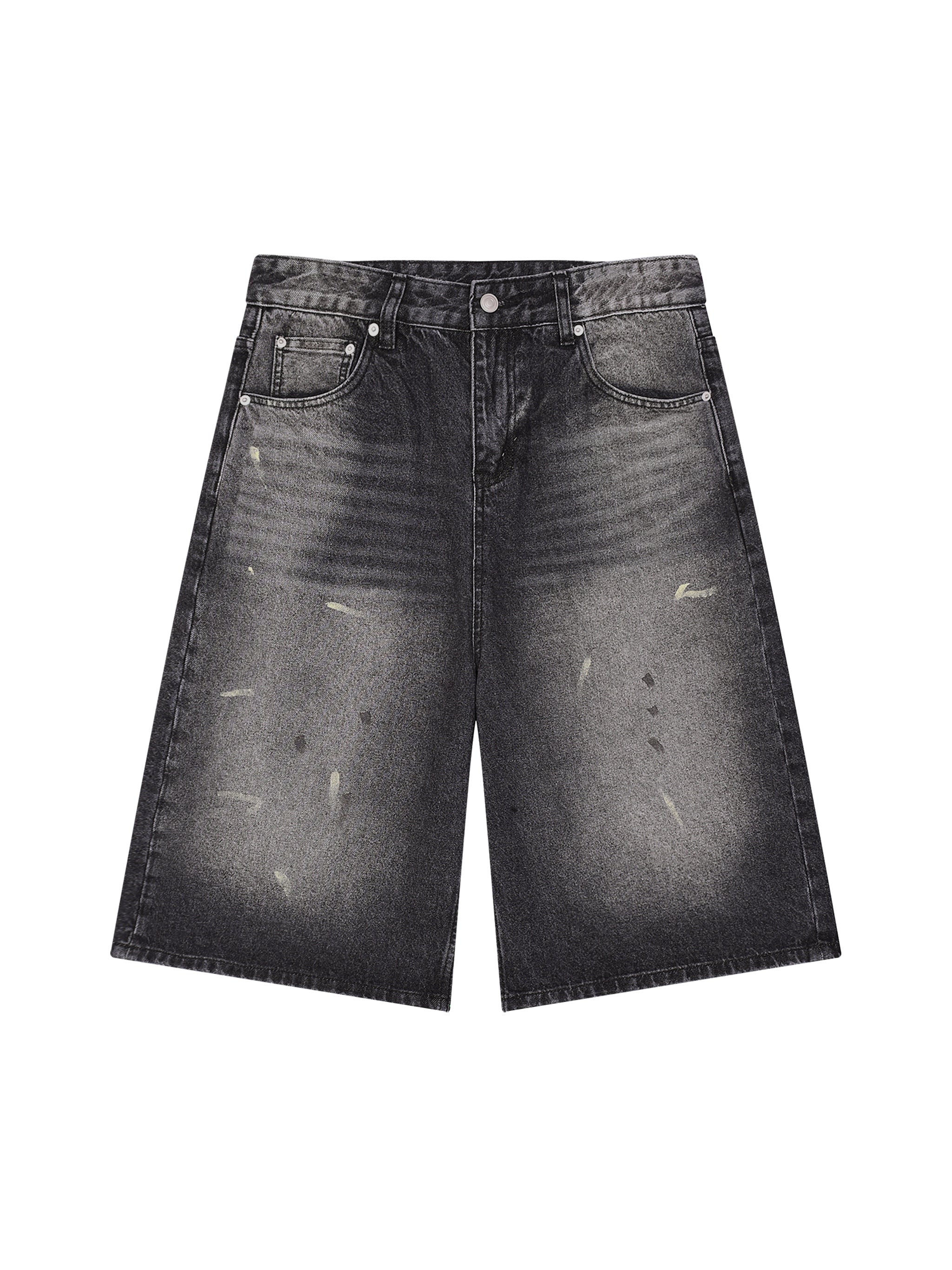 Men’s Vintage Wash Wide Leg Denim Shorts