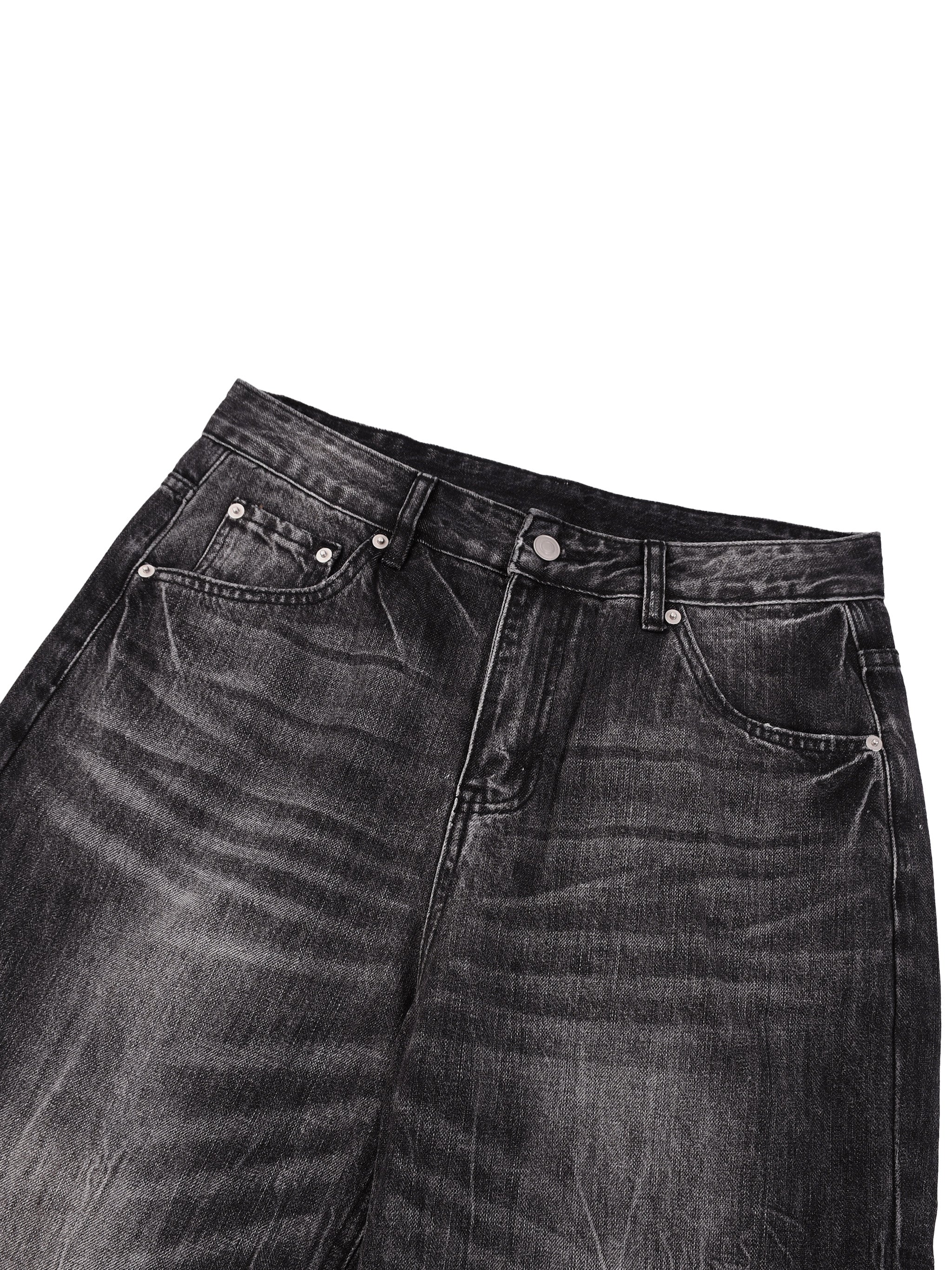 Men’s Vintage Wash Wide Leg Jeans