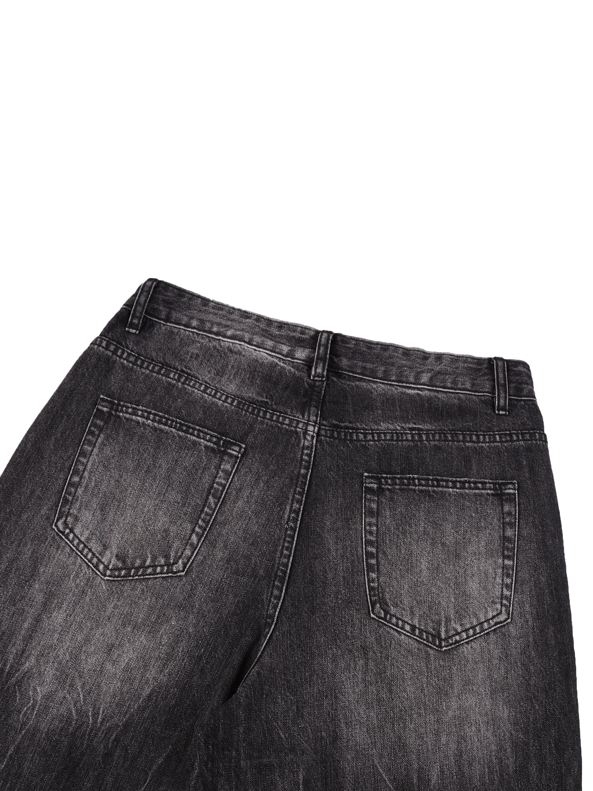 Men’s Vintage Wash Wide Leg Jeans