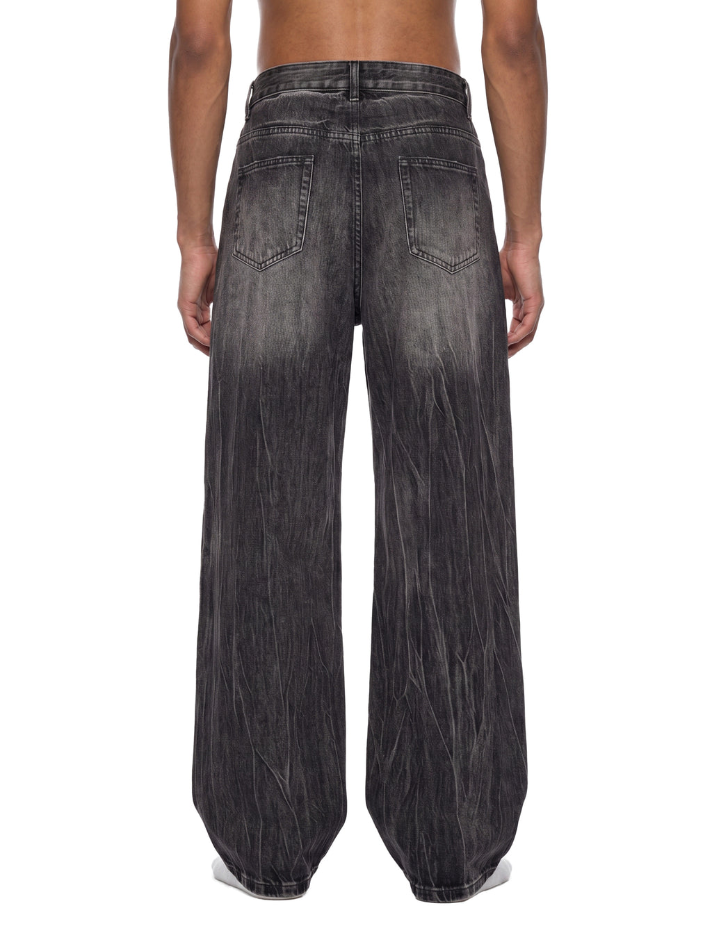 Men’s Vintage Wash Wide Leg Jeans