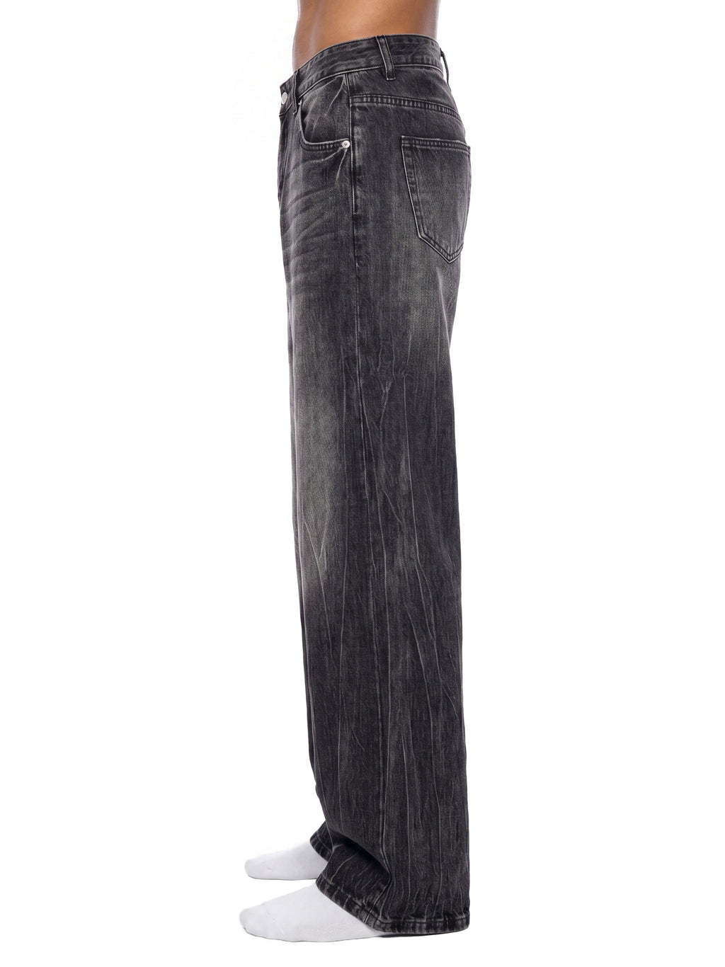 Men’s Vintage Wash Wide Leg Jeans