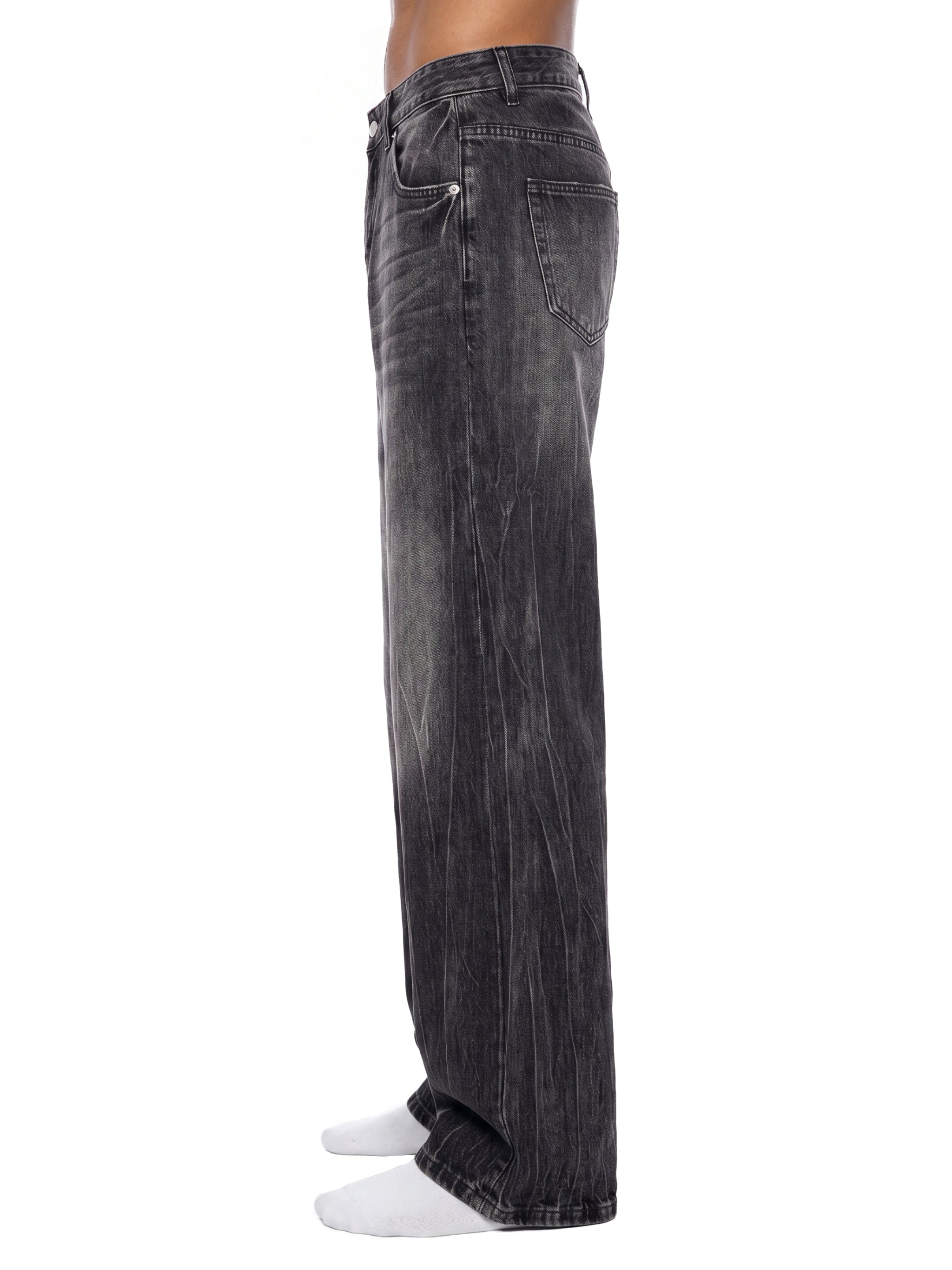 Men’s Vintage Wash Wide Leg Jeans
